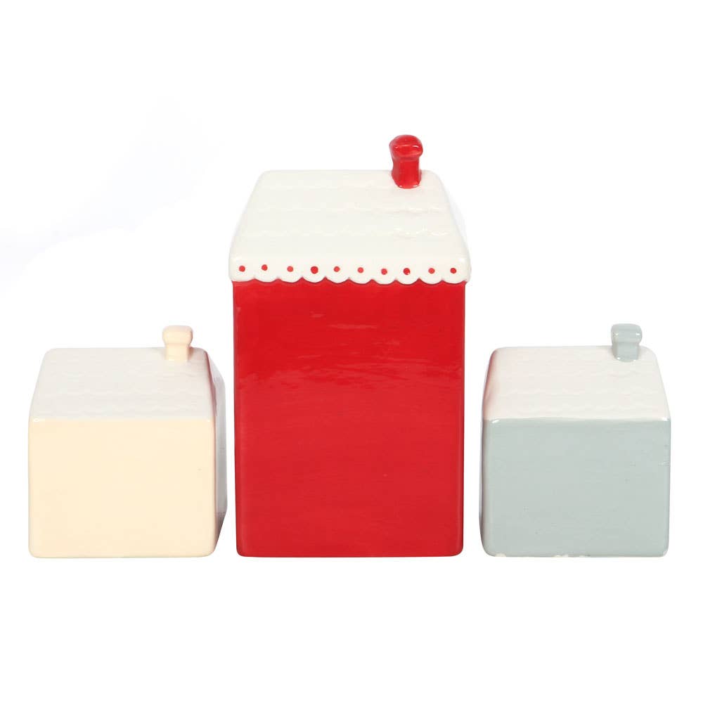 light up led christmas village houses, set of 3