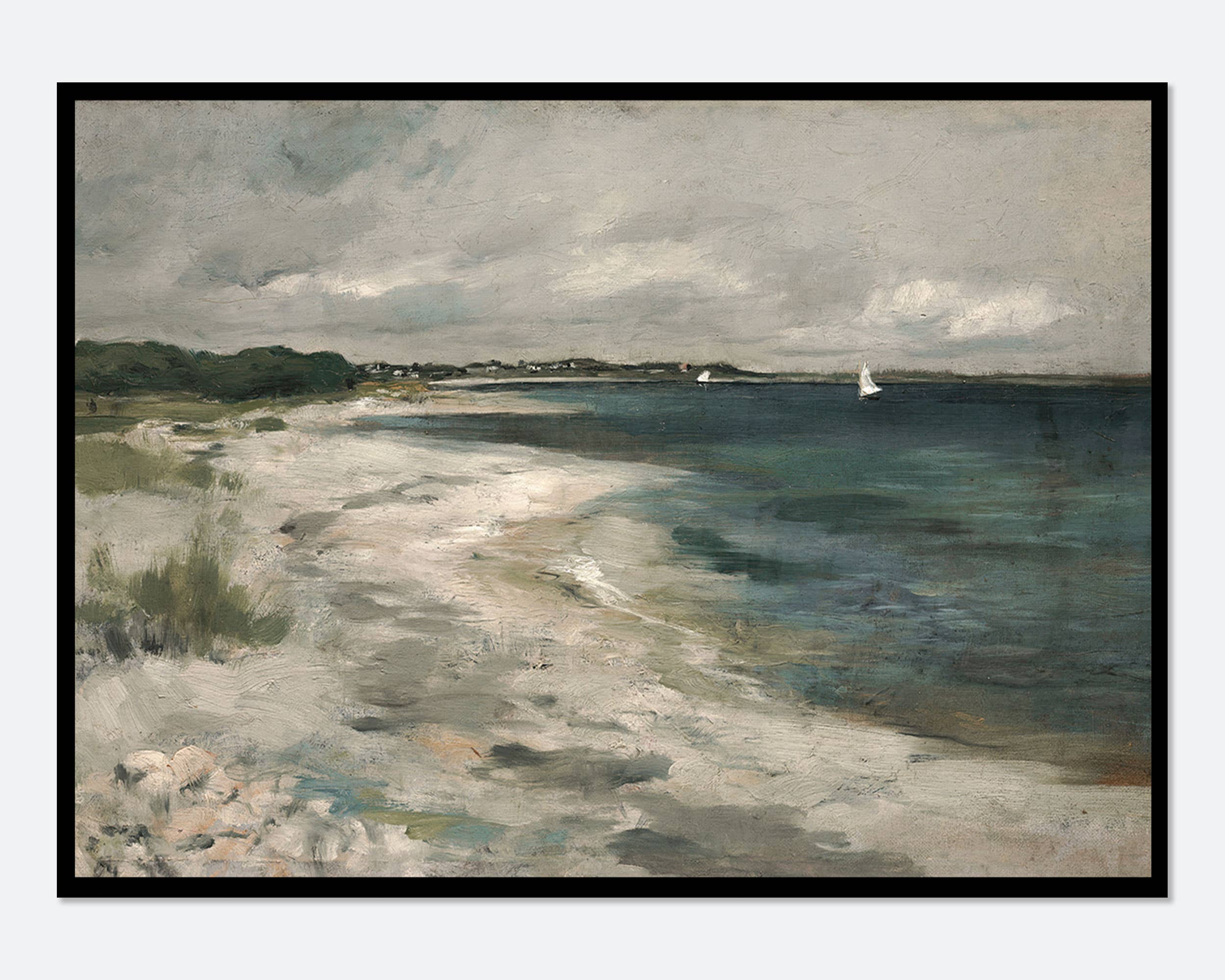 coastline vintage art print 8x10