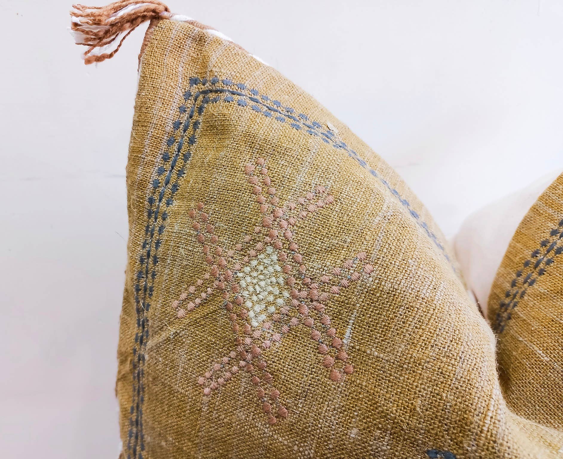 sabra silk inspired linen pillow