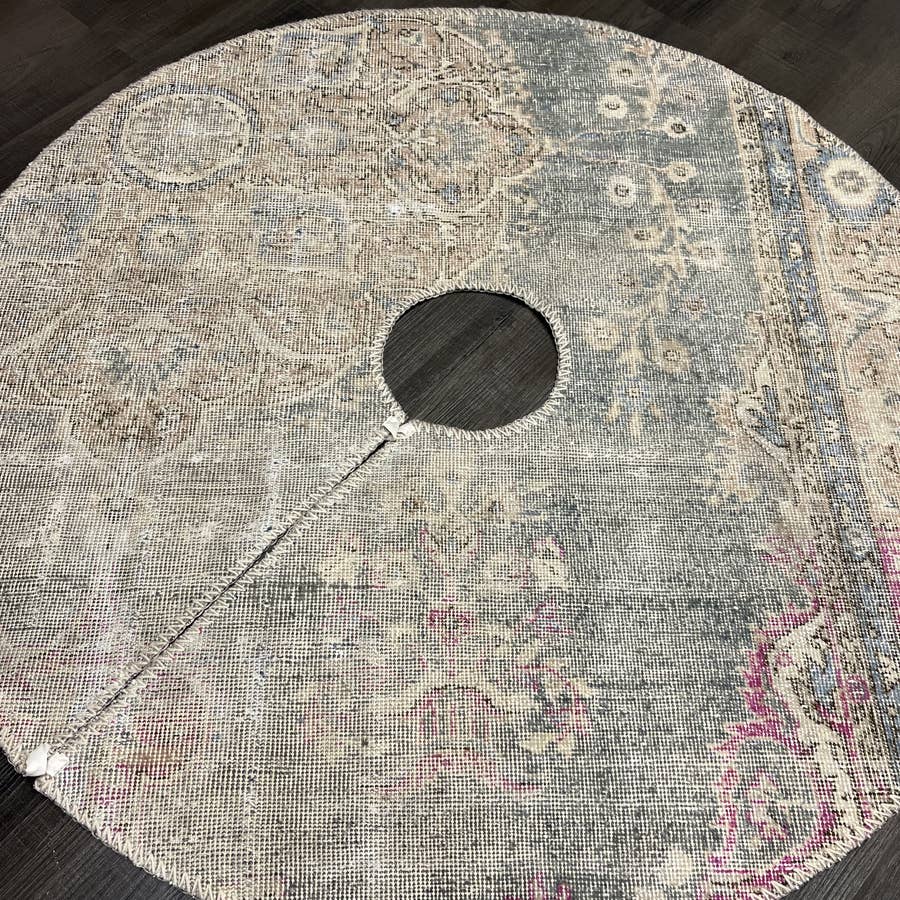 vintage turkish rug christmas tree skirt
