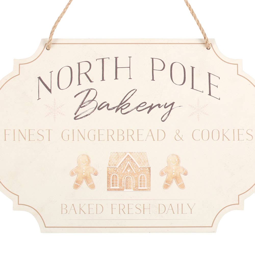 North Pole Bakery Hanging Christmas Sign