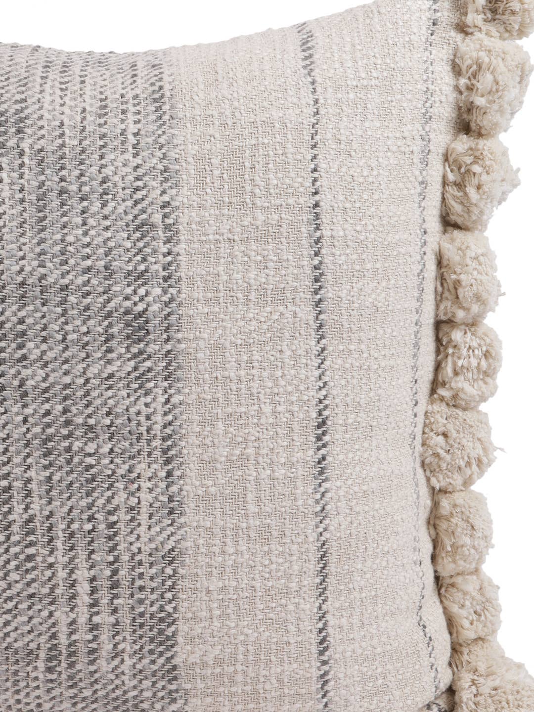 Stripe Pom Pom Pillow