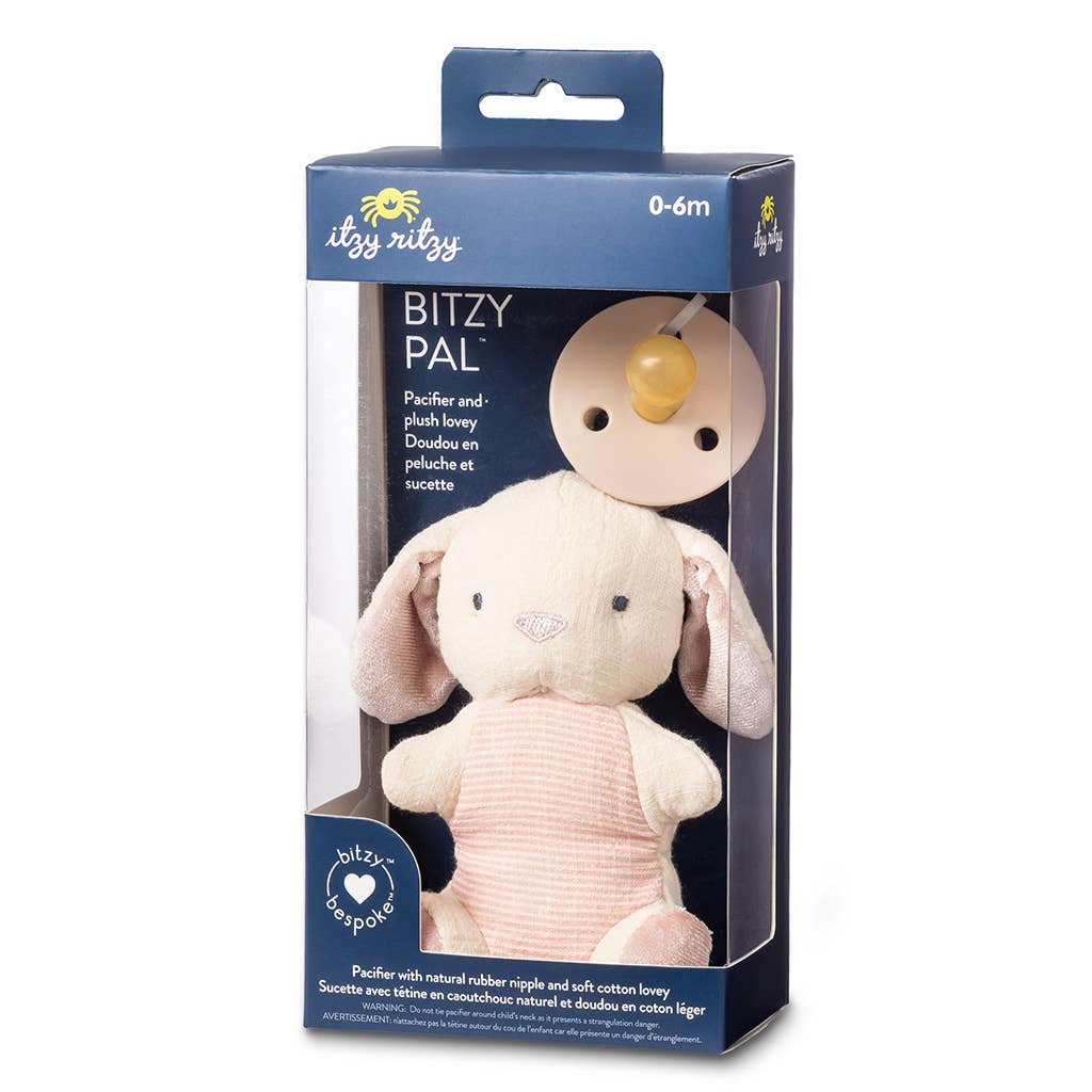Natural Rubber Pacifier & Stuffed Animal: Bunny