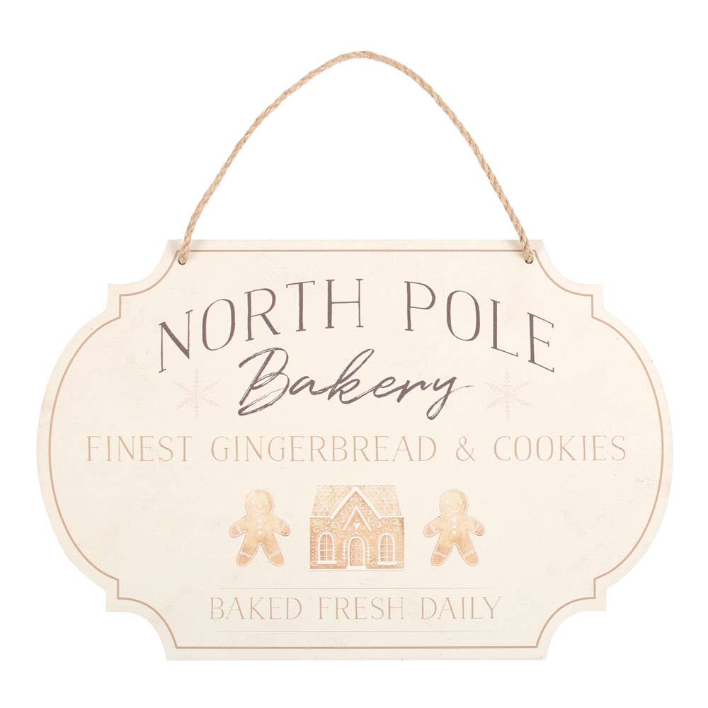 North Pole Bakery Hanging Christmas Sign