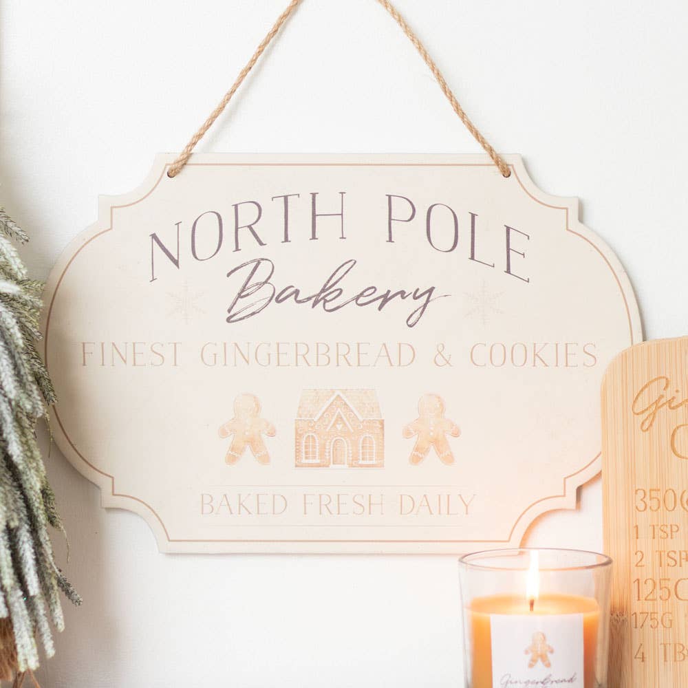 North Pole Bakery Hanging Christmas Sign
