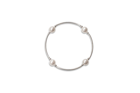 white pearl blessing bracelet, gratitude reminder, perfect gift