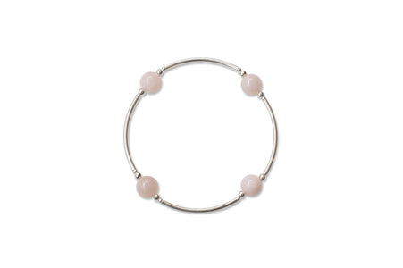 rose quartz blessing bracelet, gratitude and perfect gift