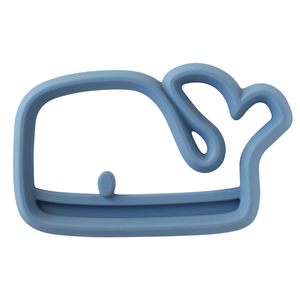 blue whale silicone baby teether