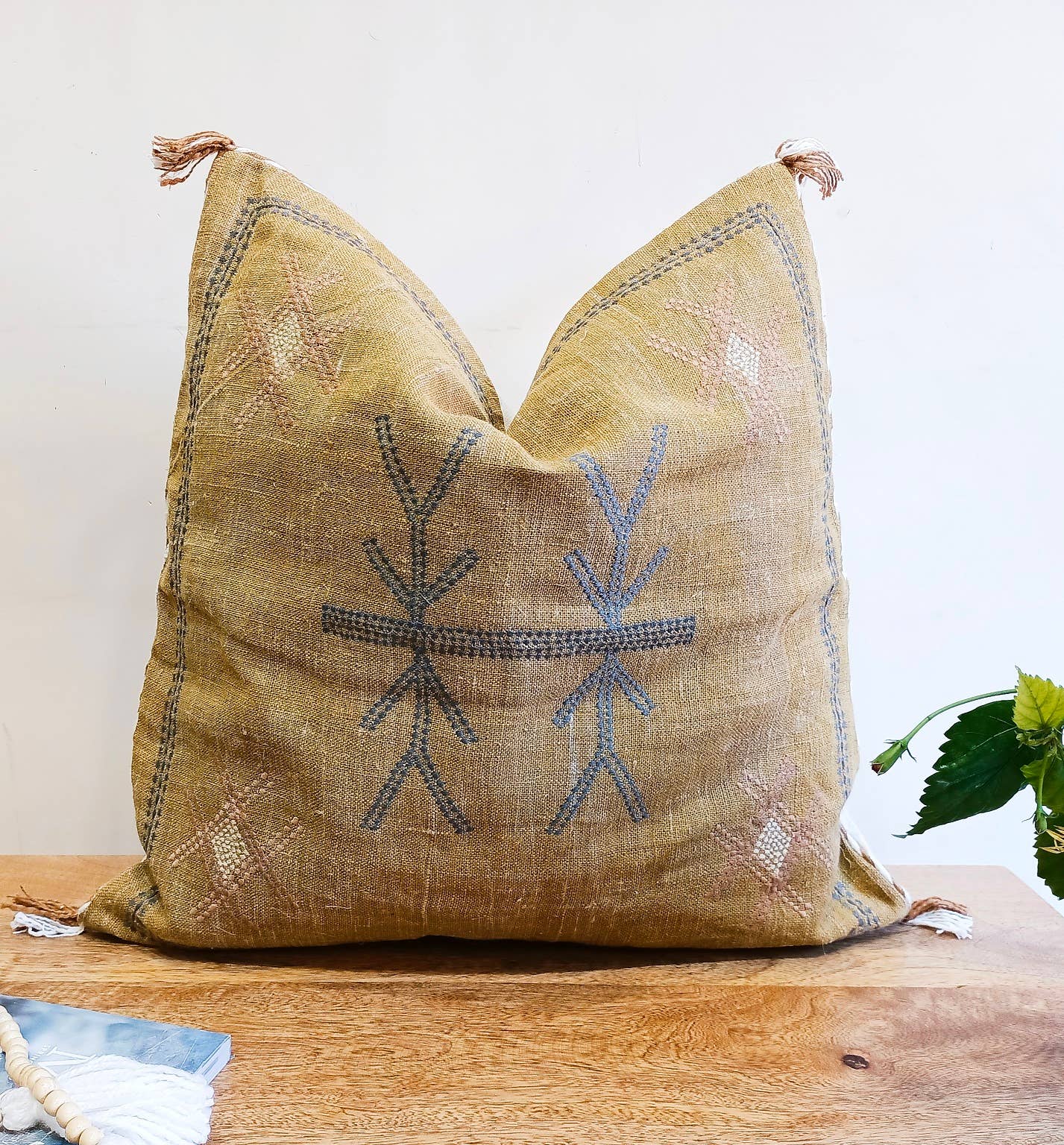 sabra silk inspired linen pillow