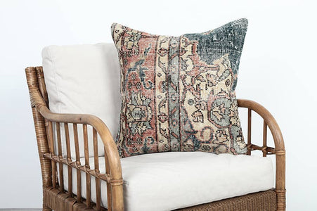 leslie vintage rug pillow cover, 20"x20"