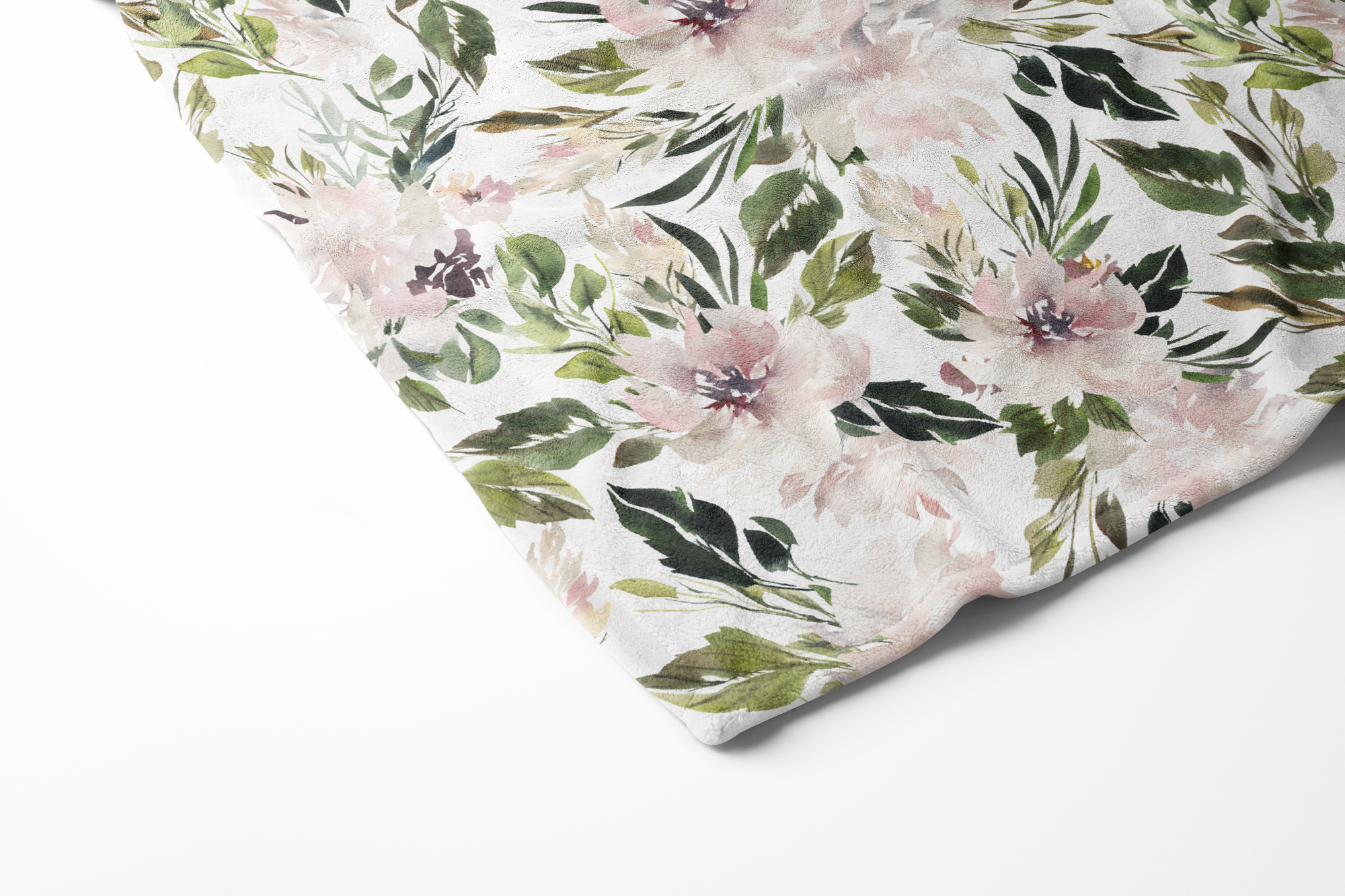boo and rook floral collection baby bedding and blankets for the modern mama, agnes floral, sherpa newborn blanket, minky toddler blanket