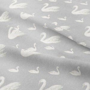 boo and rook, nursery decor and baby bedding for the modern mom, swan lake crib sheet and baby blanket, swan lake baby girl nursery decor