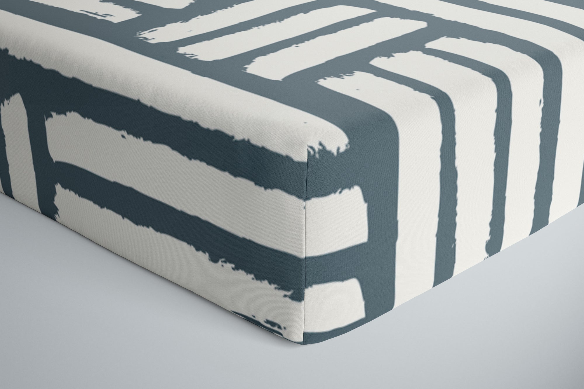 boo and rook checkered stripe crib sheet, gender neutral nursery decor navy blue and white baby shower gift