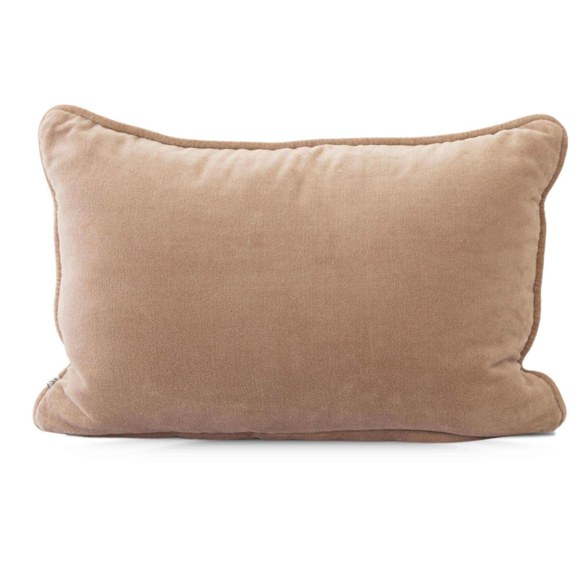 Vivianna velvet pillow cover in golden taupe