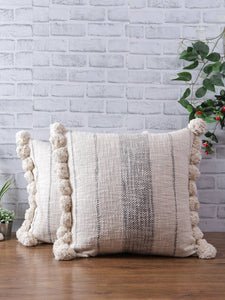 Stripe Pom Pom Pillow