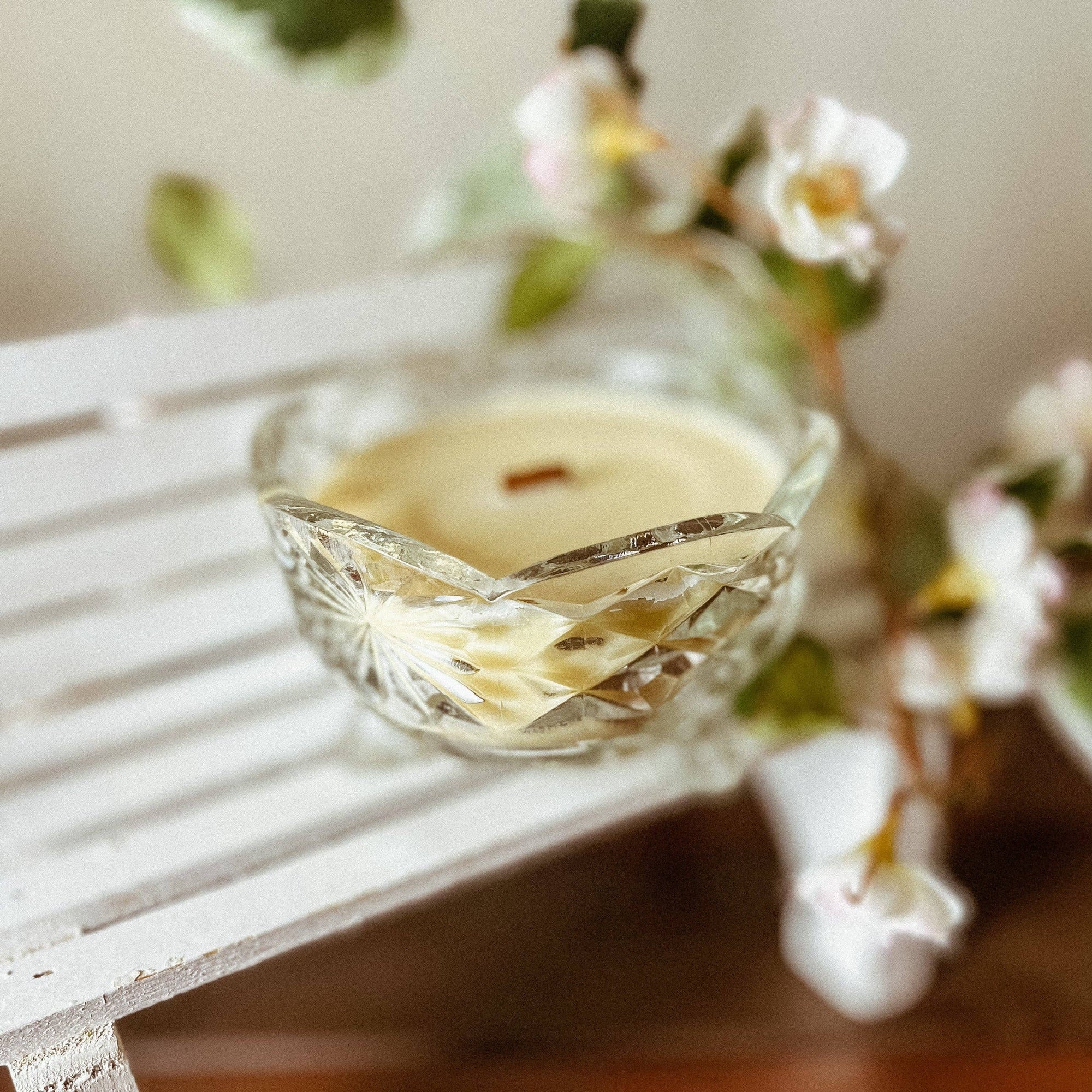Vintage crystal soy wax candle - Pumpkin Chai