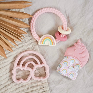 baby teether rainbow for sore gums