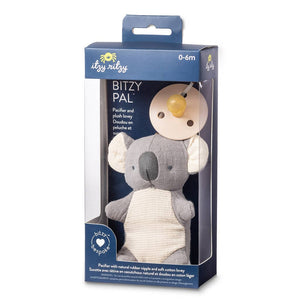 itzy bitzy pal pacifier and stuffed animal, baby shower gift