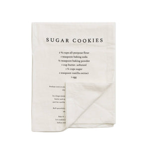 sugar cookie recipe holiday tea towel