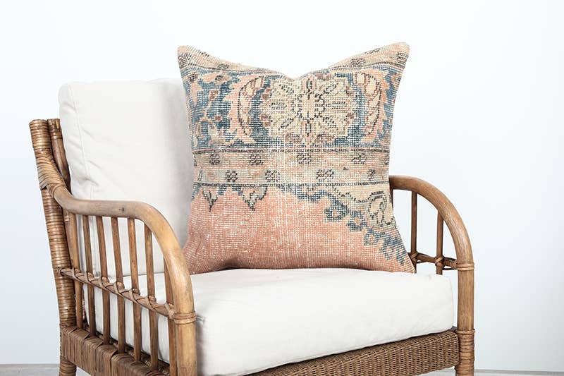 b and r home, vintage rug pillow collection