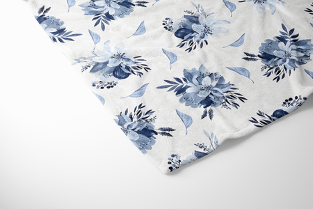 boo and rook, nursery e-design, nursery decor, cribs sheets, baby blankets, baby blanket blue is for girls, blue floral bouquet