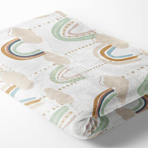boo and rook childrens interiors crib sheets baby blankets and nursery decor for the modern mom, boho rainbow baby blanket, newborn sherpa, toddler minky, gender neutral rainbows