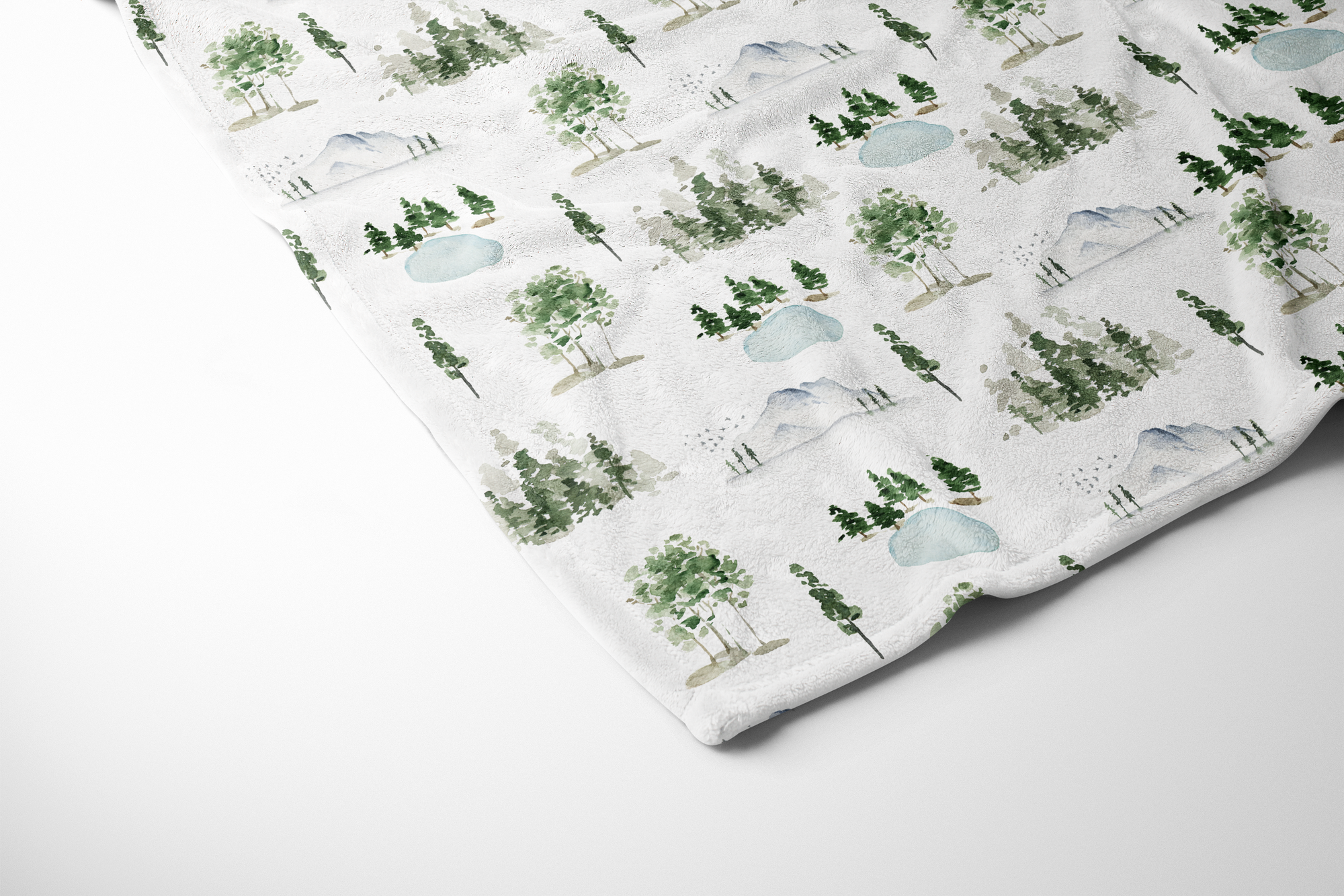 boo and rook forest campsite collection baby blanket minky sherpa, gender neutral nursery decor