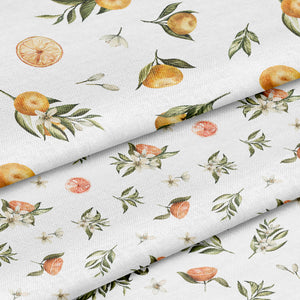 boo and rook citrus collection crib sheet, gender neutral nursery decor