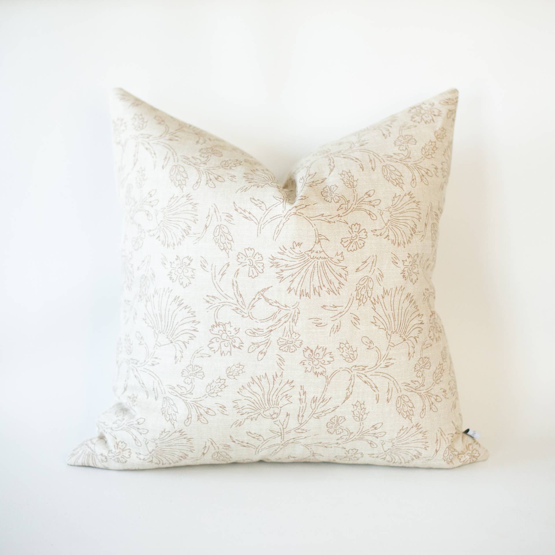 Ella pillow cover, 18x18 , neutral floral print perfect from spring through fall