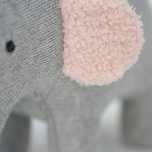 Eloise the soft knit grey and pink elephant