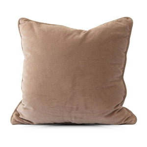 Vivianna velvet pillow cover, golden taupe